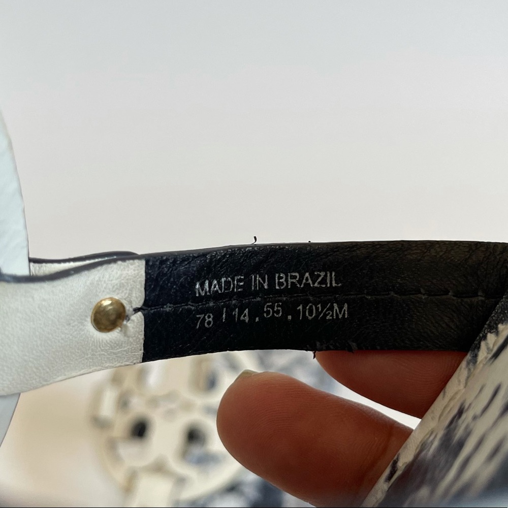 Tory Burch Miller Leather Tie Dye Flat Logo Sandal - Picture 6 of 9